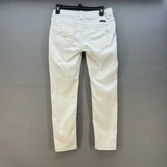 Miss Me Women's Jeans Women's 27 (4) White Mid Rise Ankle Skinny Preppy Moto - Picture 2 of 15